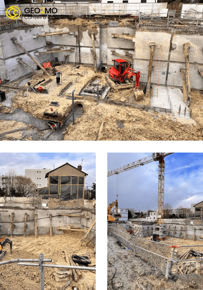 Bâtiment R+5 avec 2 niveaux de sous-sol